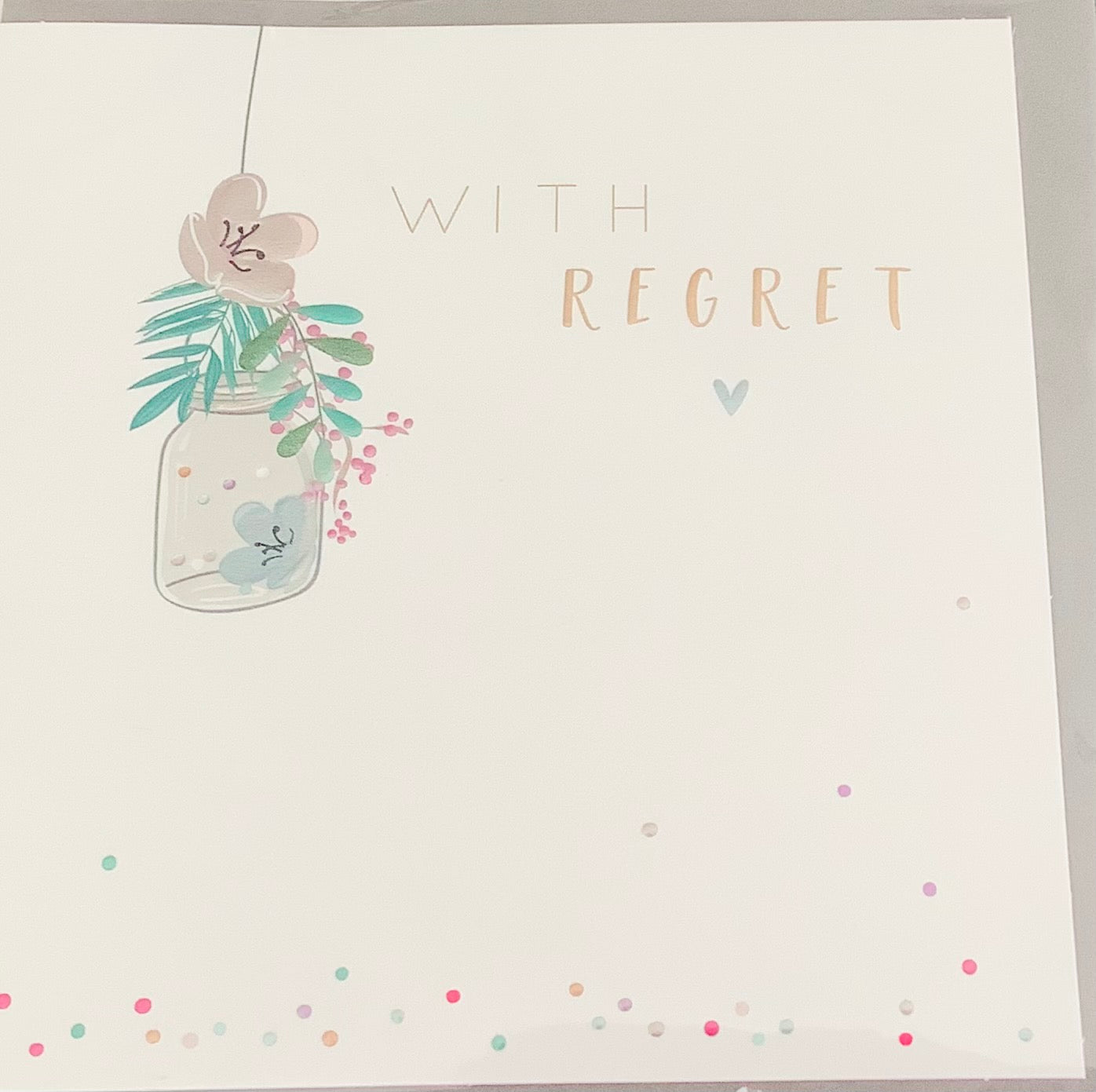 With Regret Flower Jar