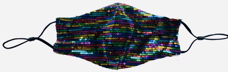 Plain Sequin Face Covering Mask