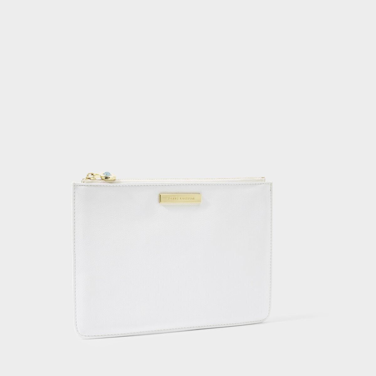 BRIDAL SEMI-PRECIOUS STONE POUCH 'SOMETHING BLUE FOR WHEN YOU SAY I DO' AQUA WHITE AQUA