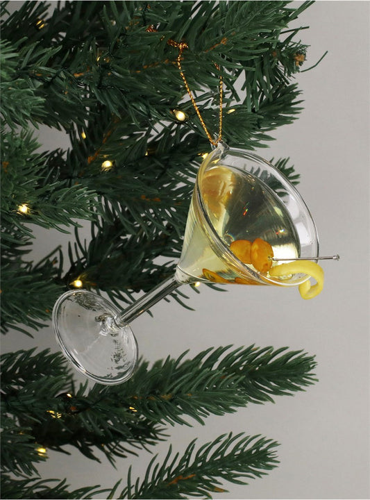 Martini cocktail glass bauble