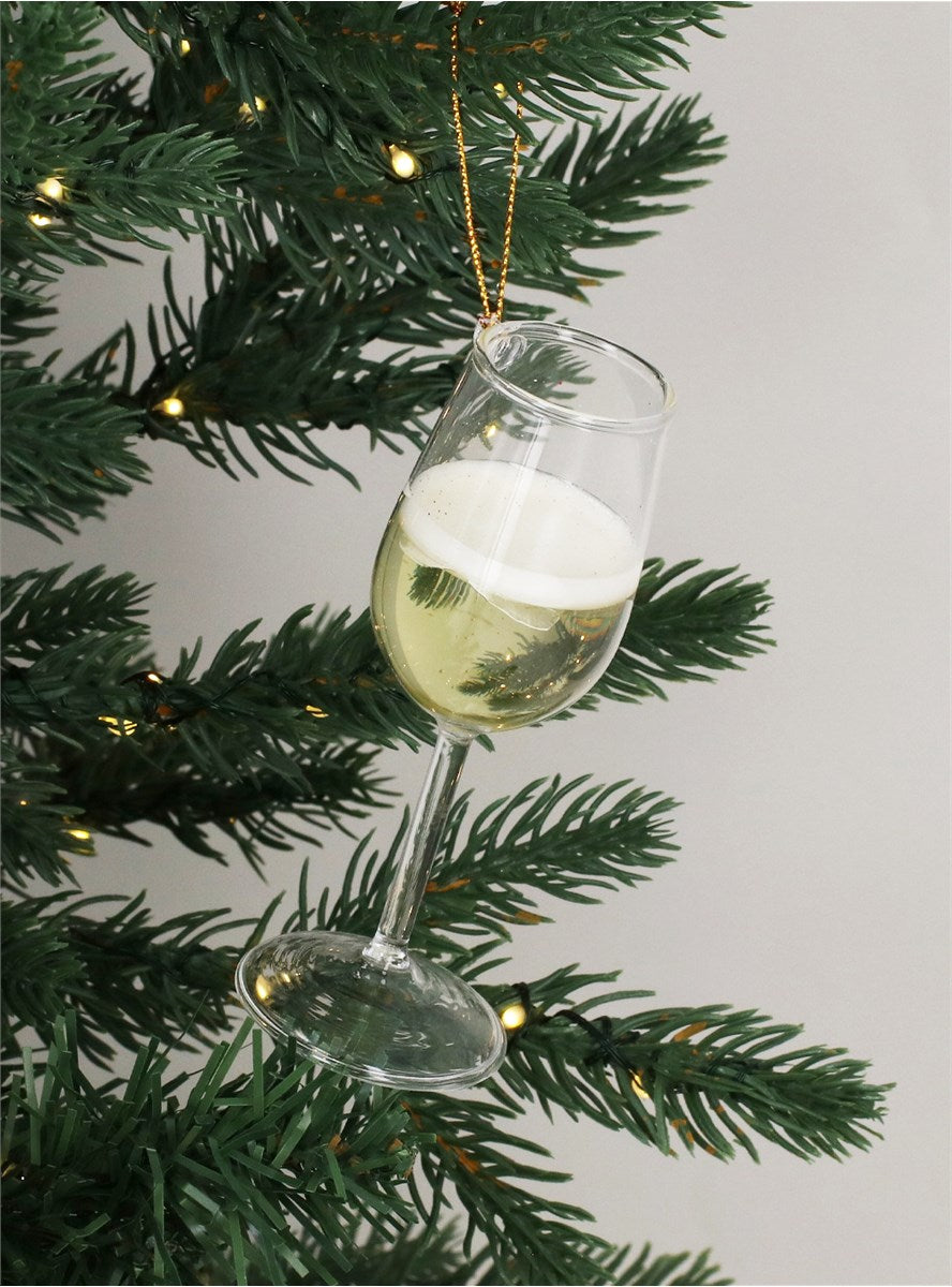 Prosecco glass bauble