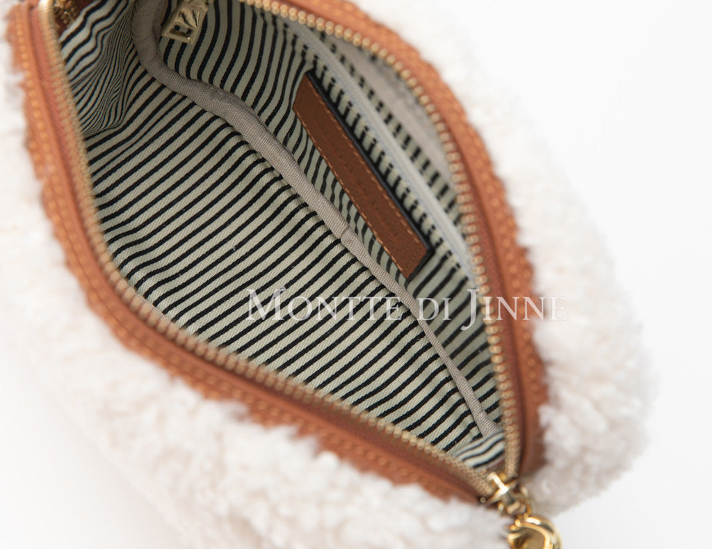 Faux Sheep Bag Tan/cream