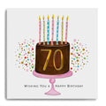 Wishing You A Happy Birthday 70  - Cake With Candles