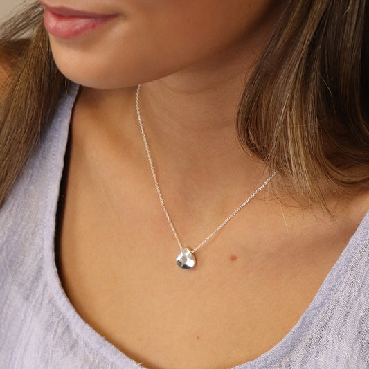 Sterling Silver Sliding Pear Drop Necklace
