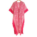 Pink and white paisley kaftan