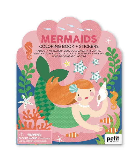 Coloring Book with Stickers Mermaids