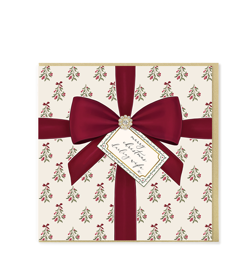 Merry Christmas Darling Wife, Greetings Card
