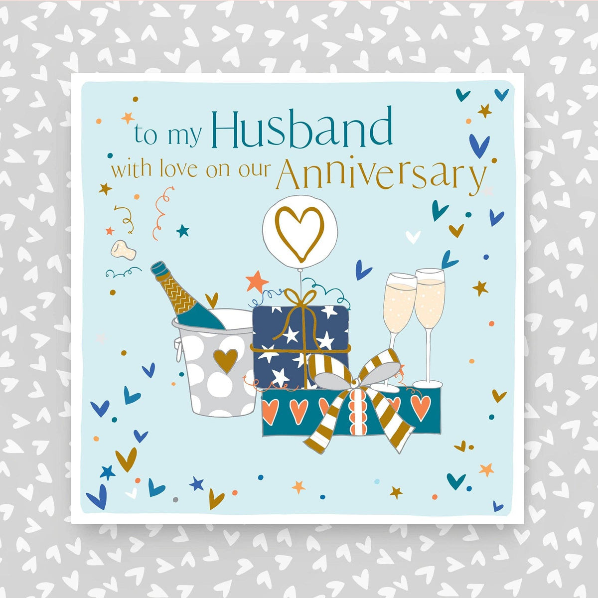 Husband with love on our Anniversary Greeting Card