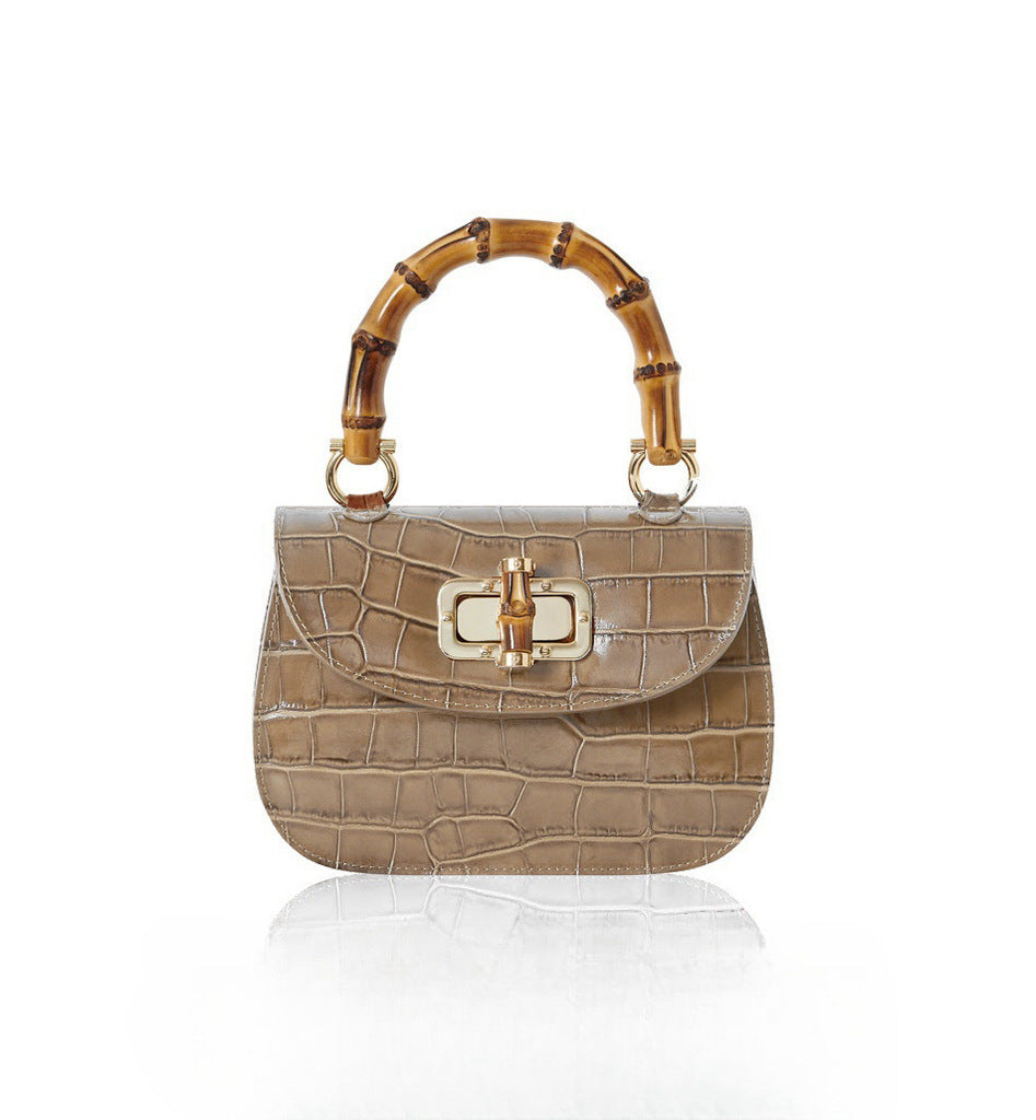 Leather Handbag Light Taupe