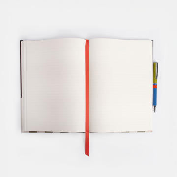 Casebound stripe notebook