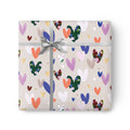 Wrapping Paper Hearts Folded x2 Sheets