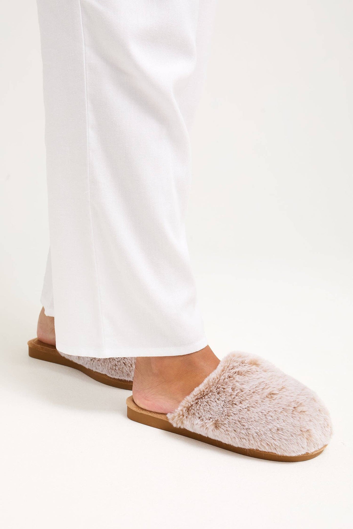 Demi Mule Slippers in Caramel - Small