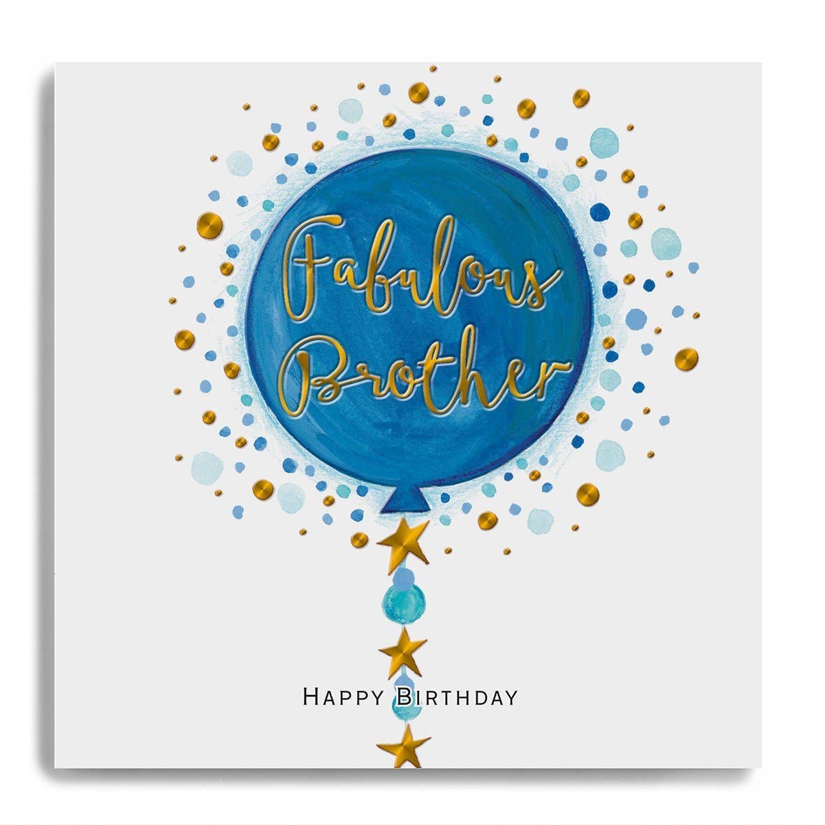 Happy Birthday Fabulous Brother - Blue Balloon