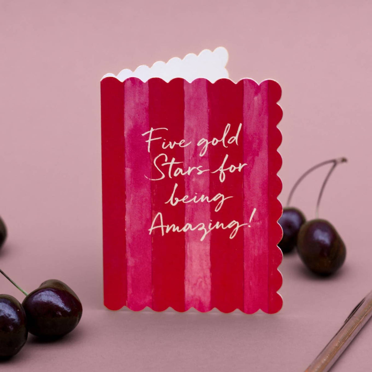 Five Gold Stars Card (Cello-Free)