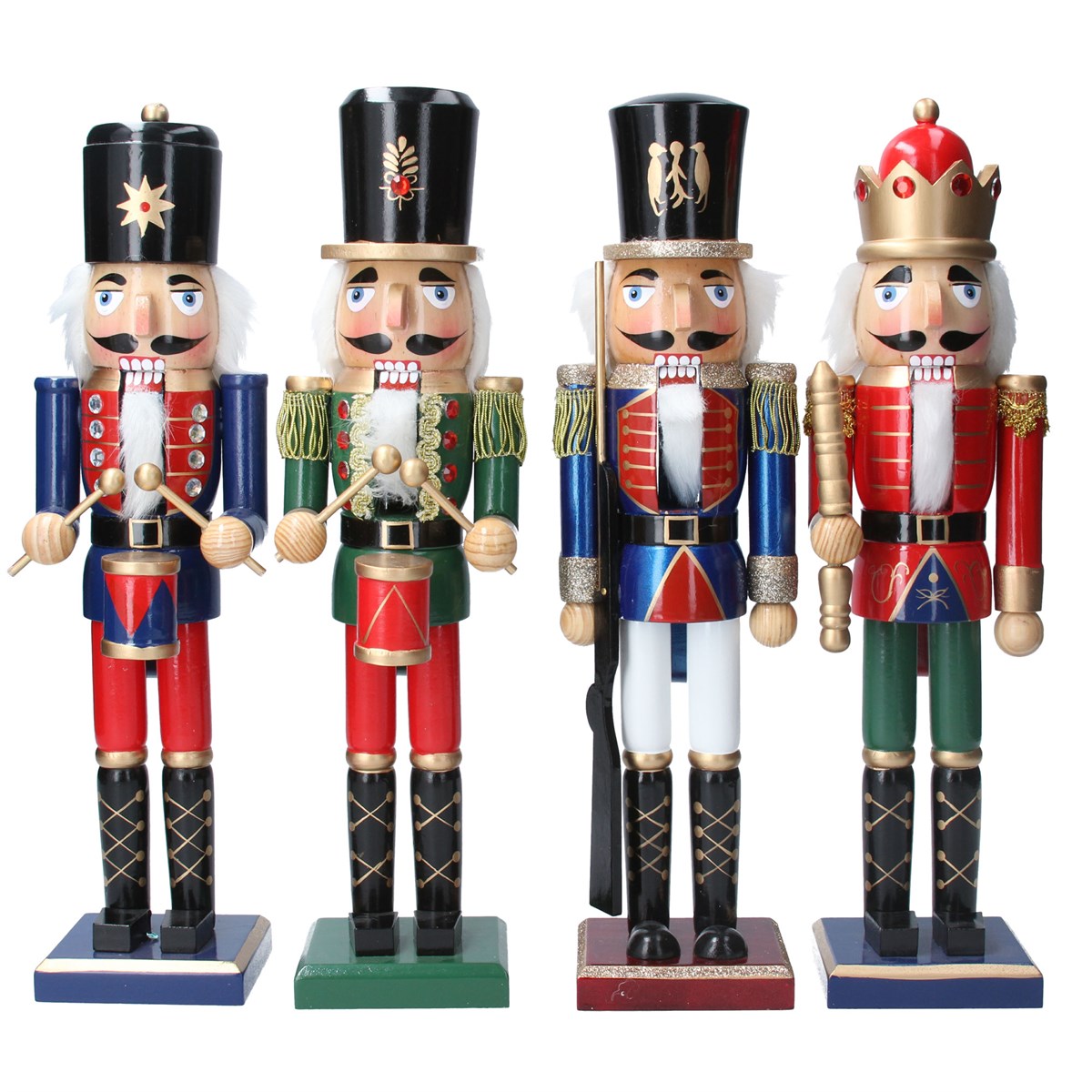 Coloured Nutcracker Wood Orn 37cm