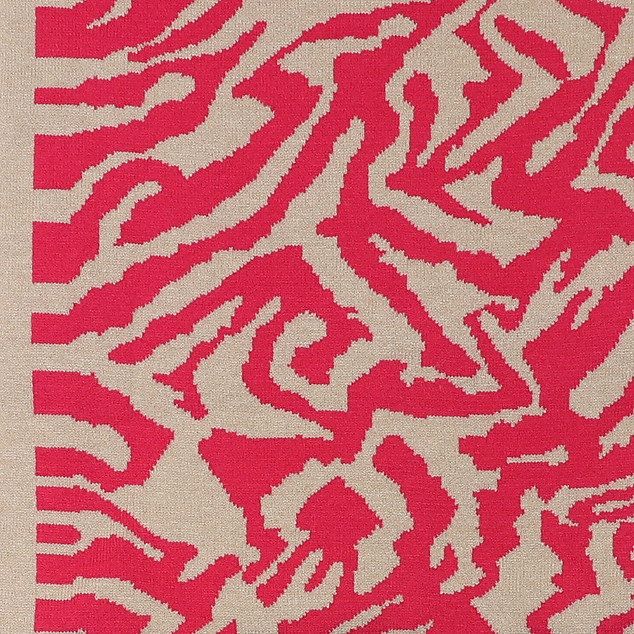 Raspberry mix recycled blend animal stripe snood