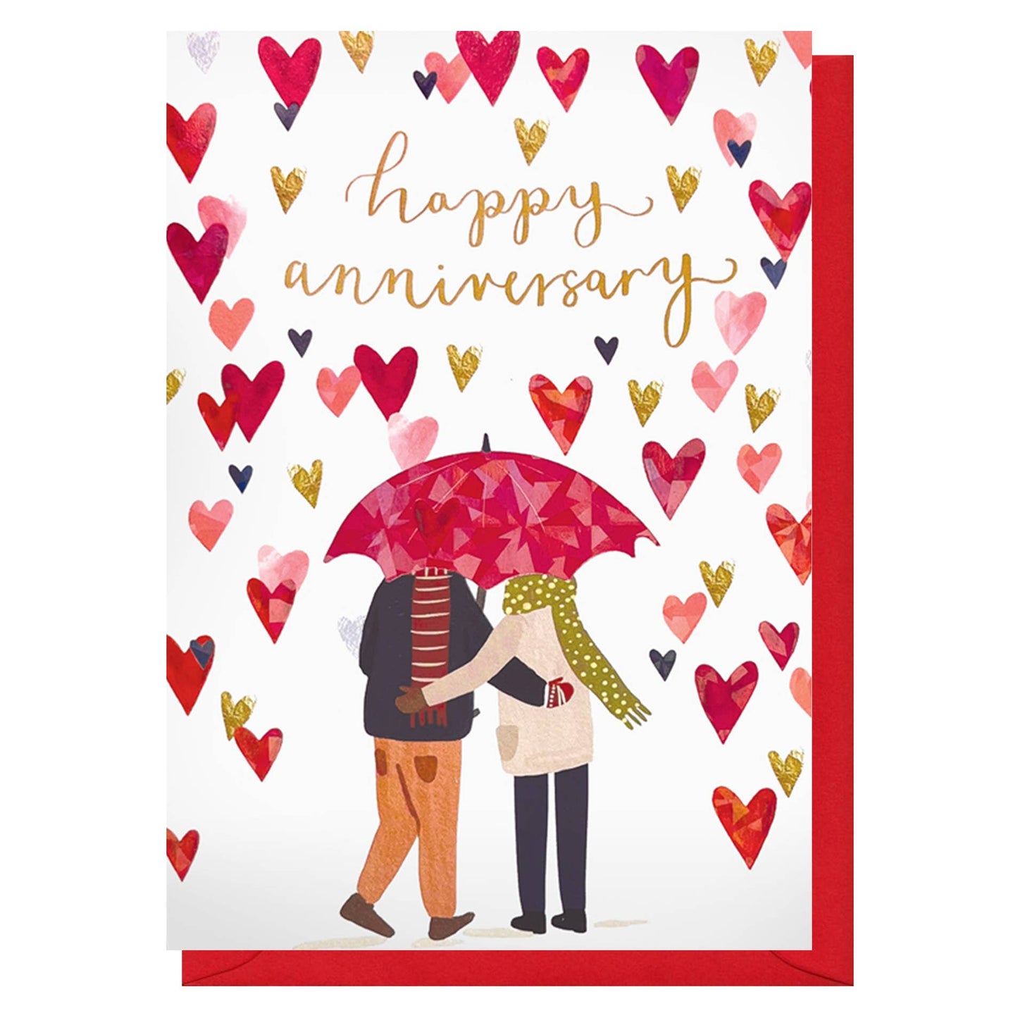 Happy Anniversary Hearts  Card