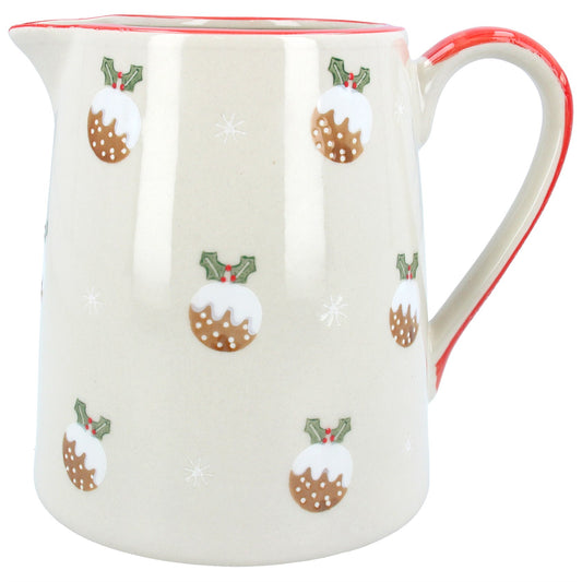 Christmas Pudding Stoneware Jug