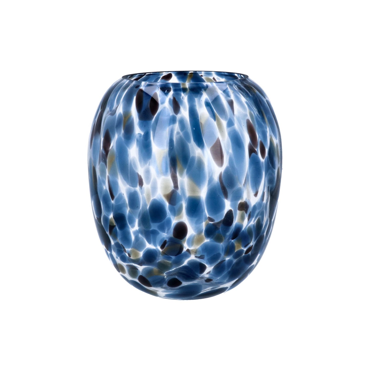 Balloon Blue Tortoiseshell Glass Vase