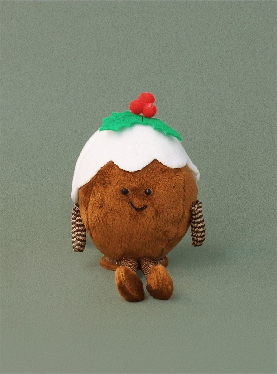 Fabric Christmas pudding Man shelf sitter