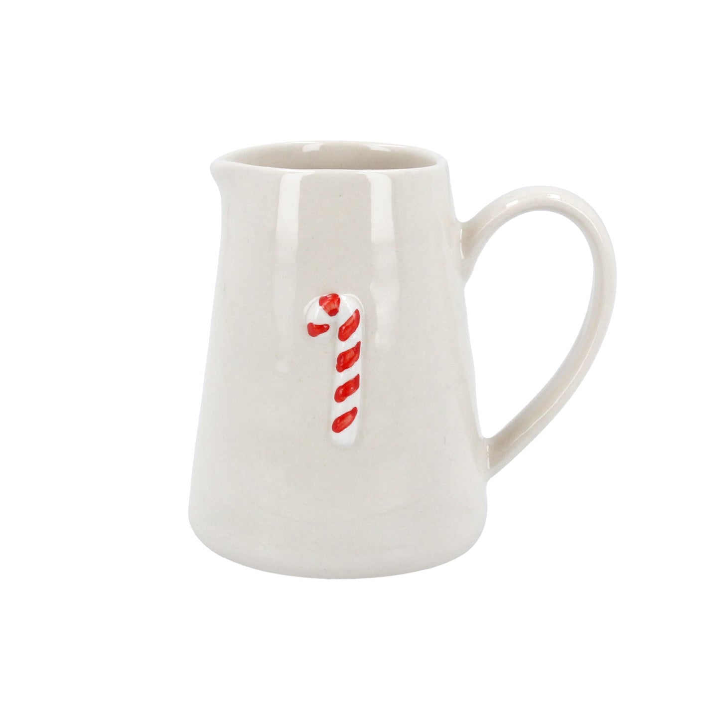 Candy Cane Ceramic Mini Jug