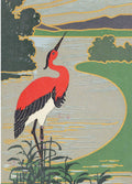 Heron In The Water Art Greeting Card