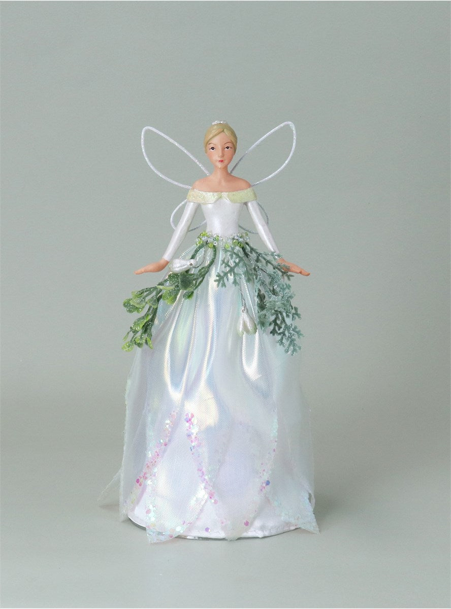 Resin Organza Snowdrop Fairy Tree Topper
