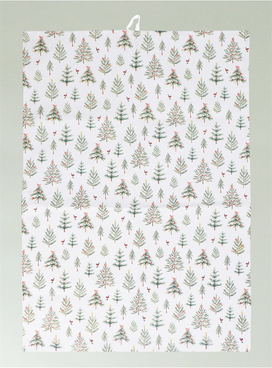 Scandi Trees Cotton Tea Towel