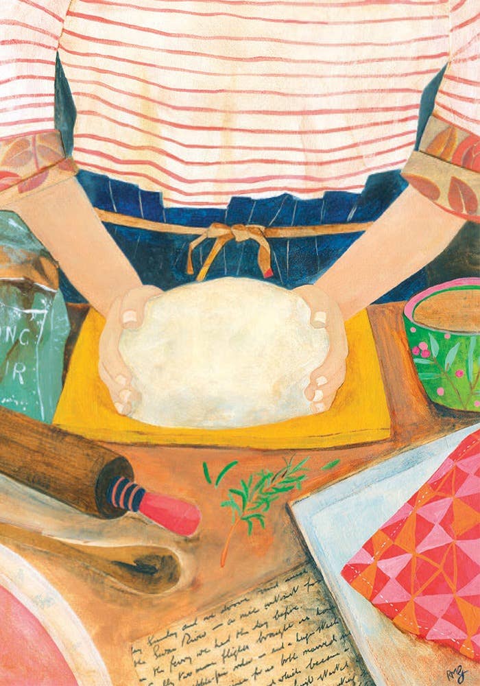 Breadmaking Art Greeting Card