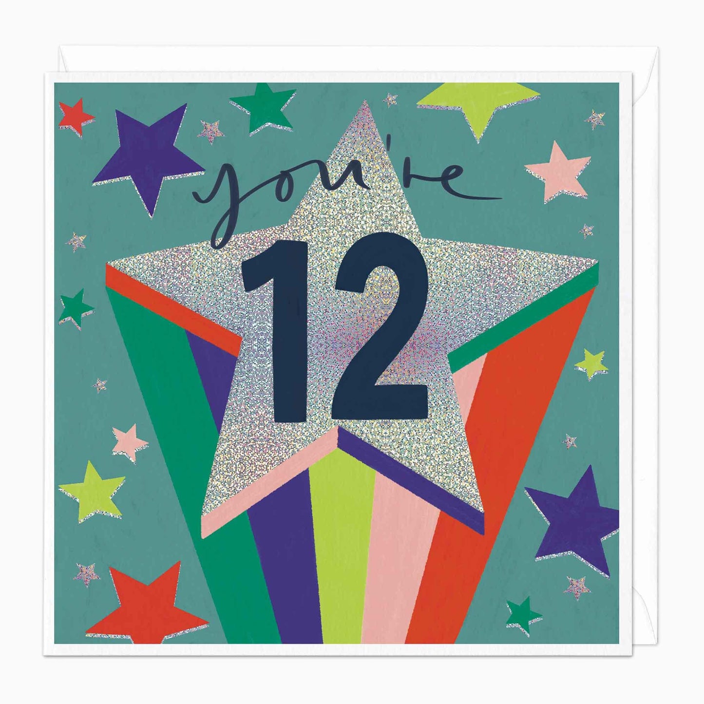 Age 12 Star Birthday Card