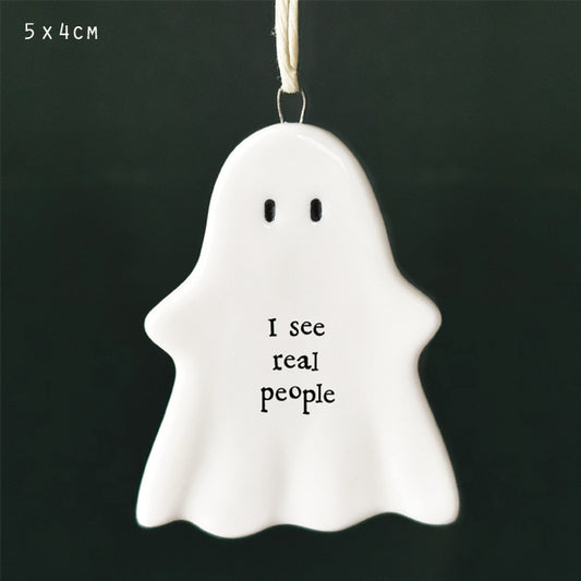 Hanging ghost plaque-I see real people