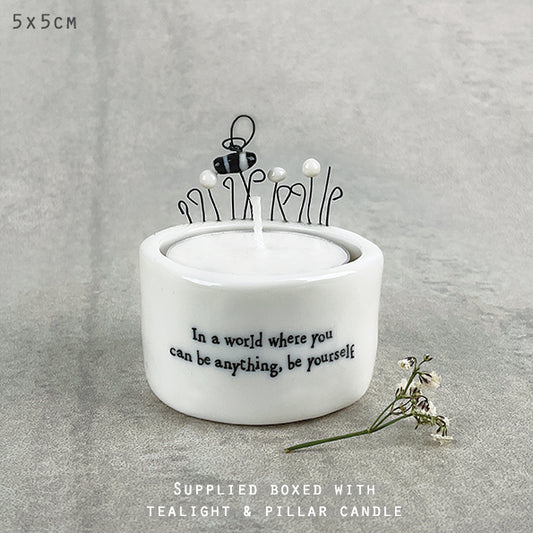 Handled candle holder - Be Yourself