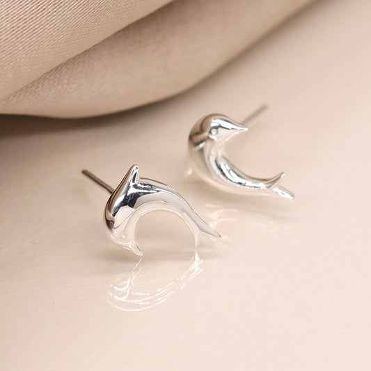 Sterling Silver Dolphin Earrings