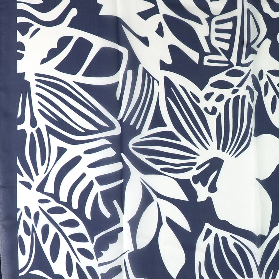 Navy silk scarf