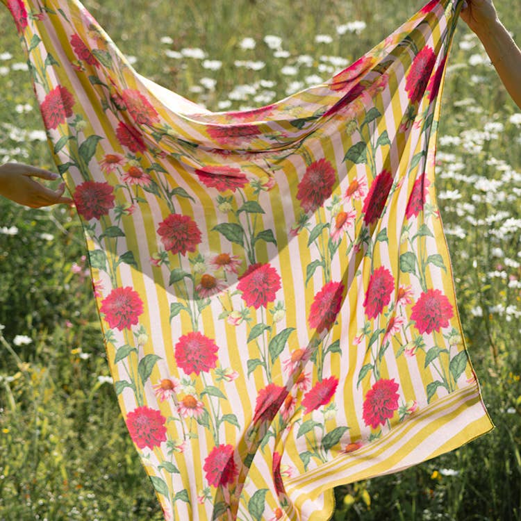 Joy Floral Stripe Scarf