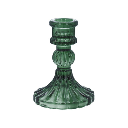 Emerald Green Glass Candle Stick
