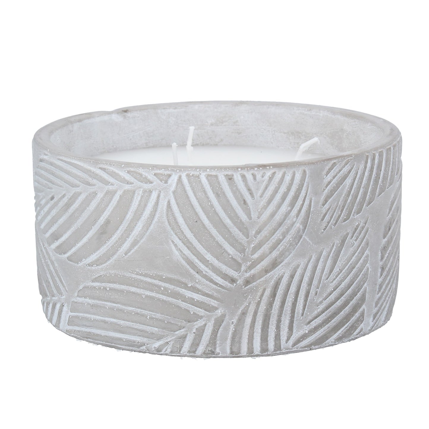 Two Tone Jungle Leaves Citronella Bowl Candle