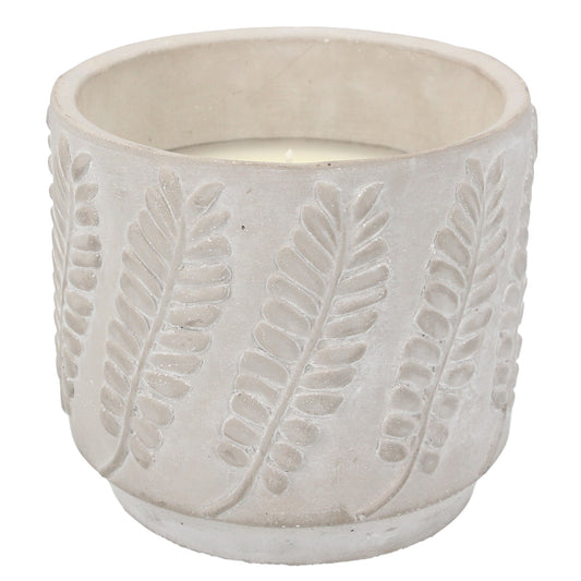 Leaf Wrap Concrete Citronella Candle