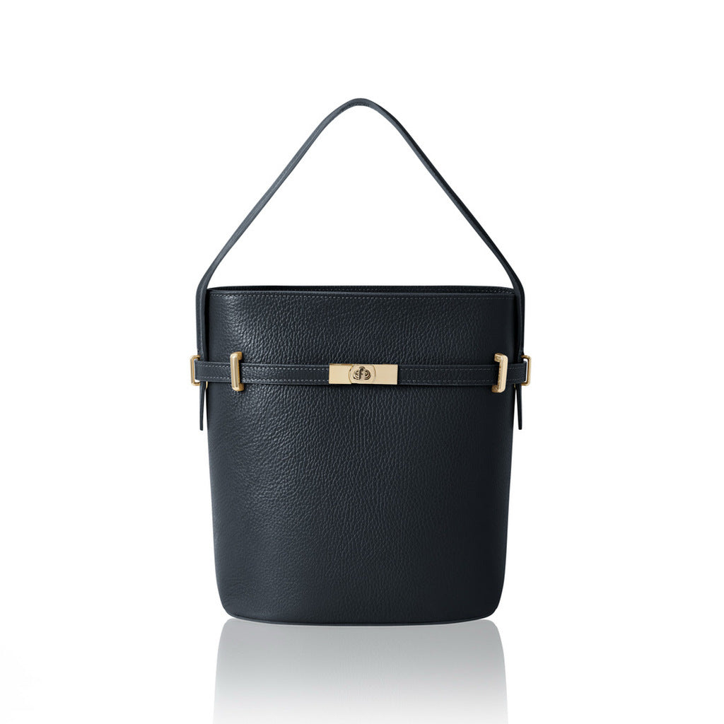 Leather Handbag Navy