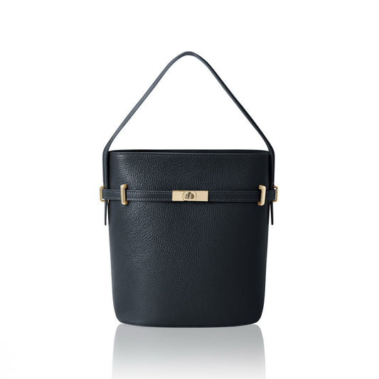 Leather Handbag Navy