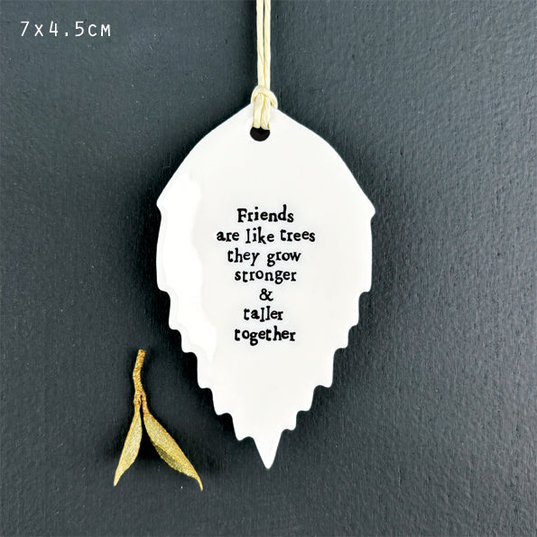 Hanging Leaf Decoration - friends are like trees