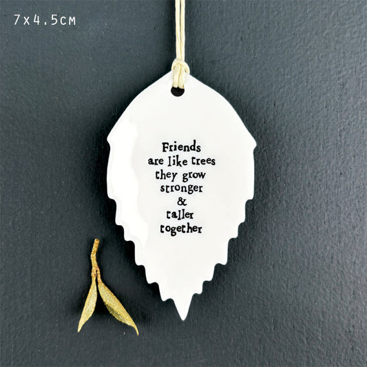 Hanging Leaf Decoration - friends are like trees
