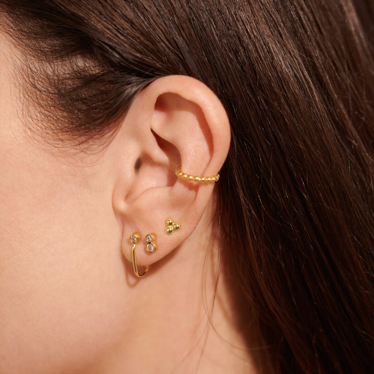 Stacks of Style Gold Earring Set