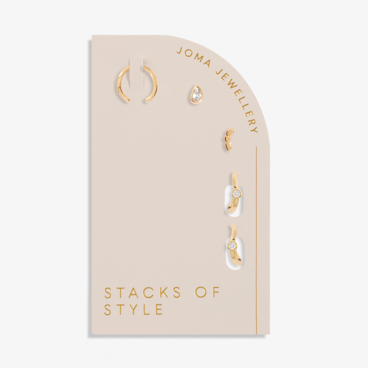 Stacks of Style Gold Organic Shaped Earring Set