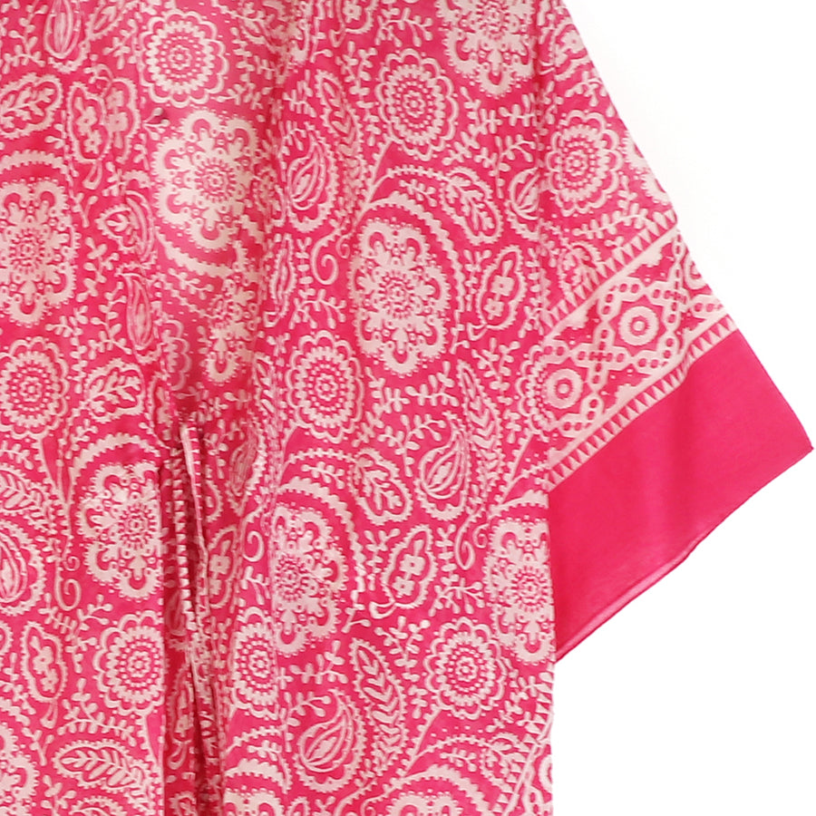 Pink and white paisley kaftan