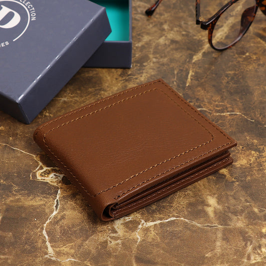 Tan Bi Fold Leather Wallet