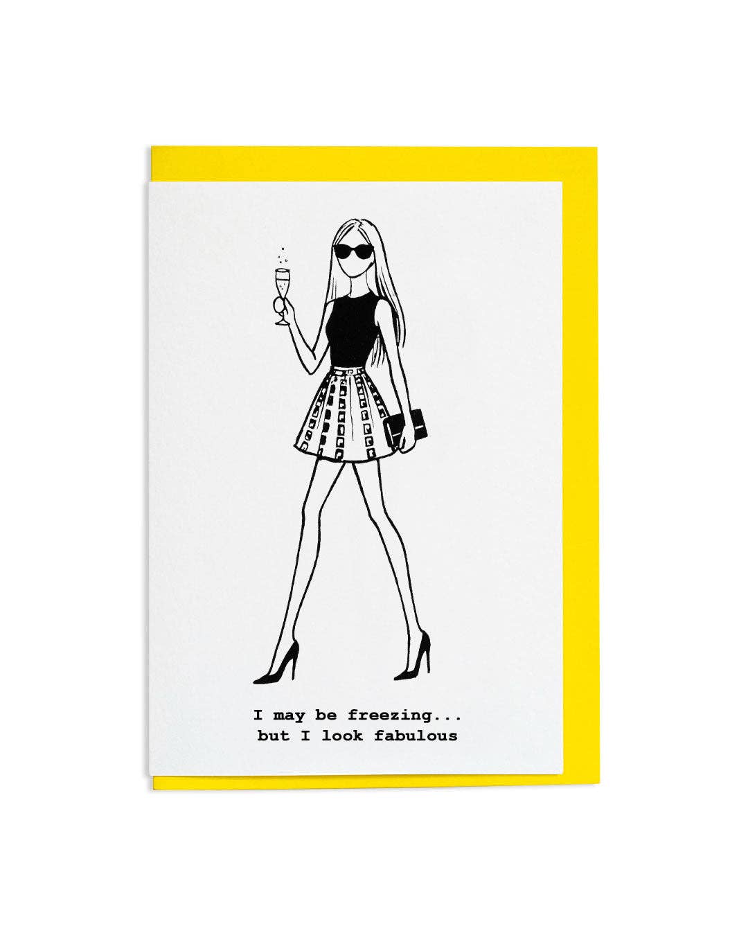 “freezingbutfab" Greetings Card