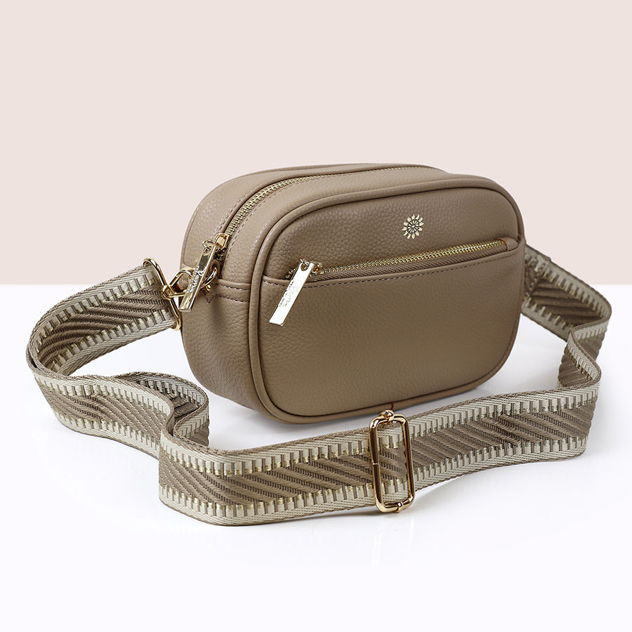 VEGAN LEATHER CAMERA BAG BUFF