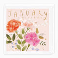 January Birth Flower Card