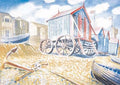 Late August Beach, Aldeburgh, 1938 Art Greeting Card